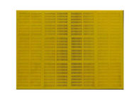 Poliüretan Kauçuk Titreşimli Mesh Elek 20 ~ 80 mm Kalınlık Sarı Renk